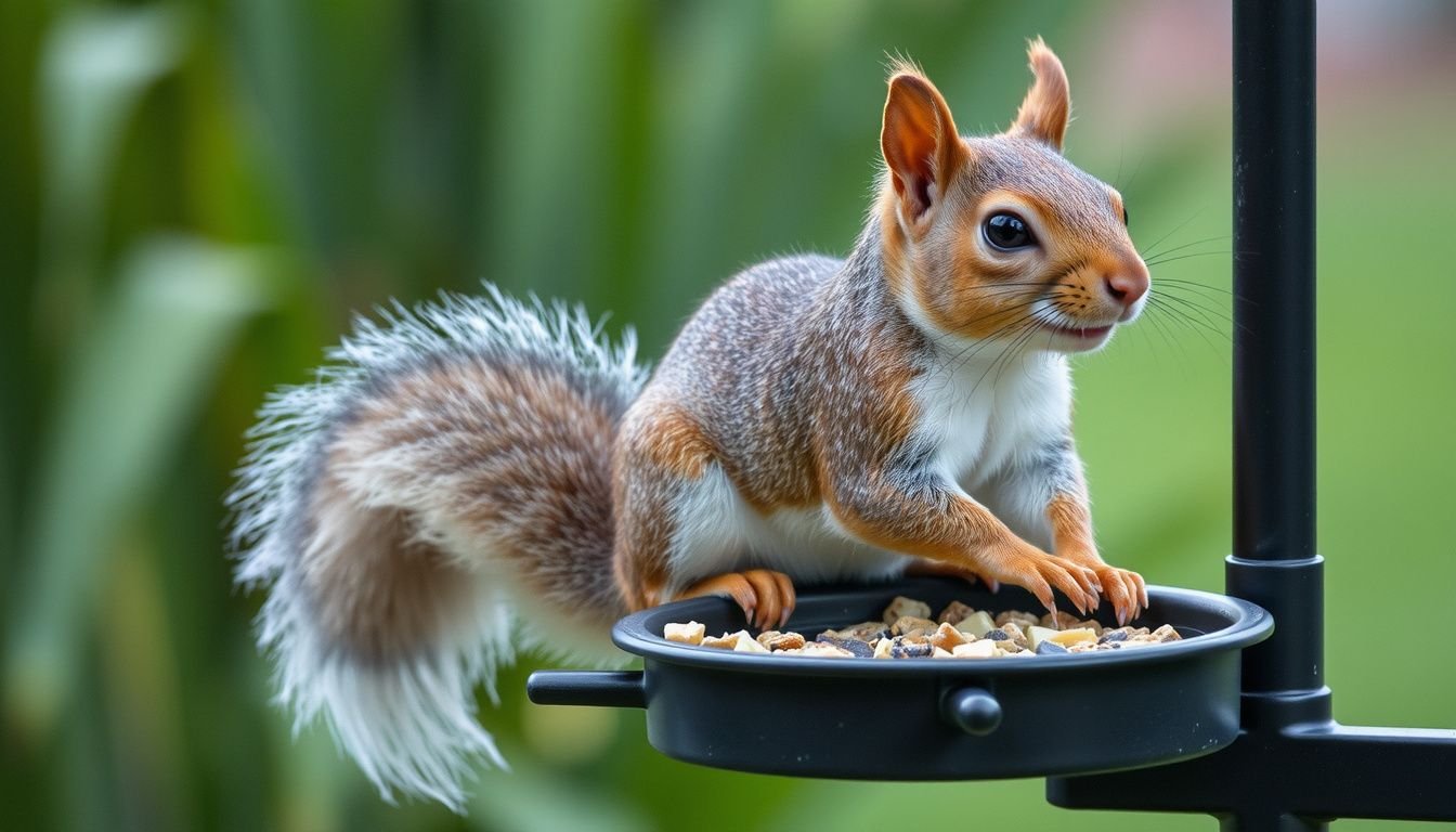 how do you keep squirrels off bird feeders