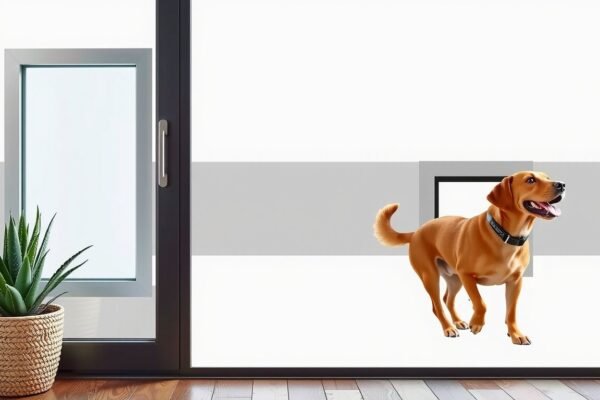 how to install a dog door in a glass door