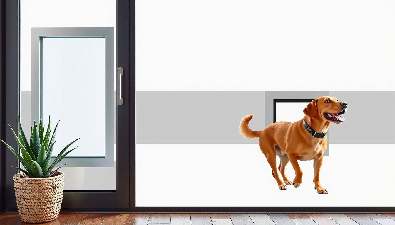 how to install a dog door in a glass door
