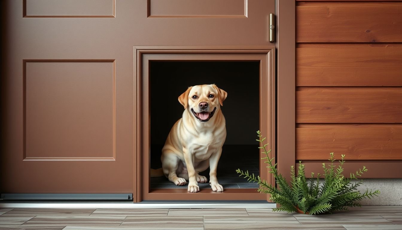 how to install a dog door in a metal door