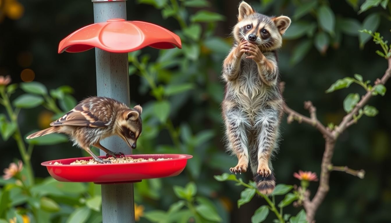 how to keep raccoons away from bird feeders