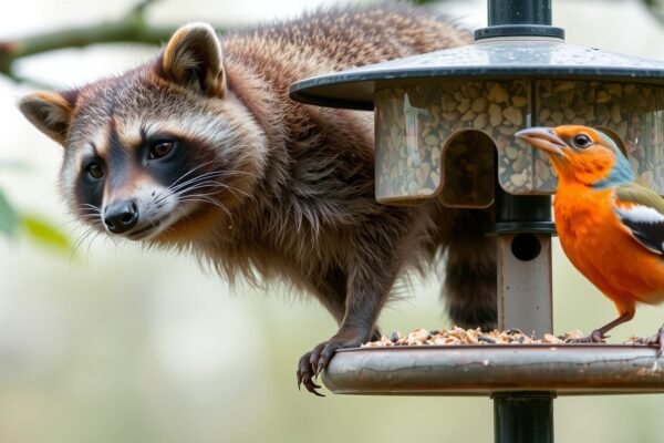 how to keep raccoons off bird feeders