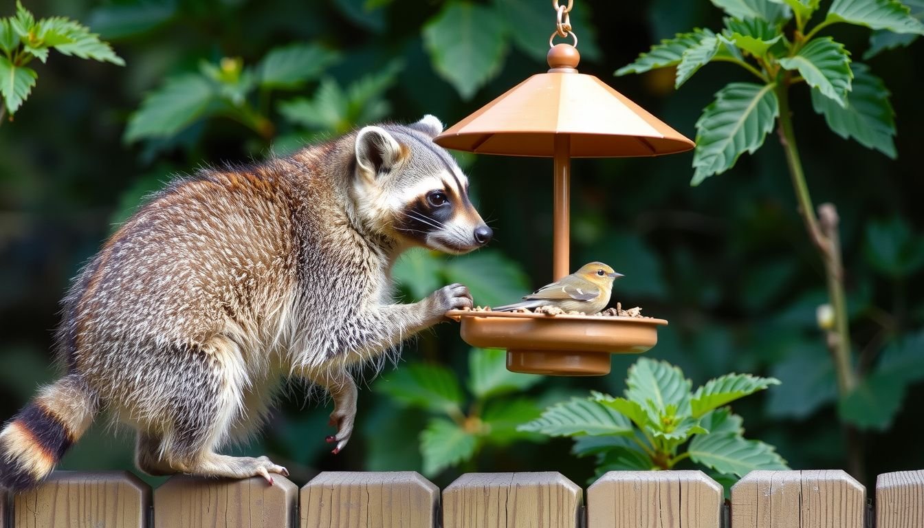 how to keep raccoons out of bird feeders