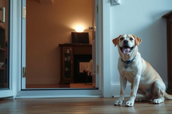how to train dog not to bark at door