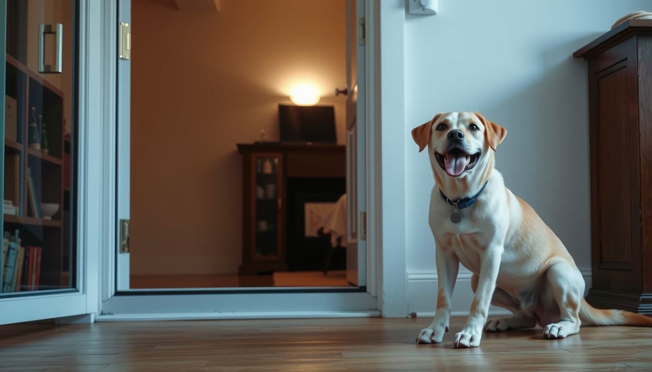 how to train dog not to bark at door