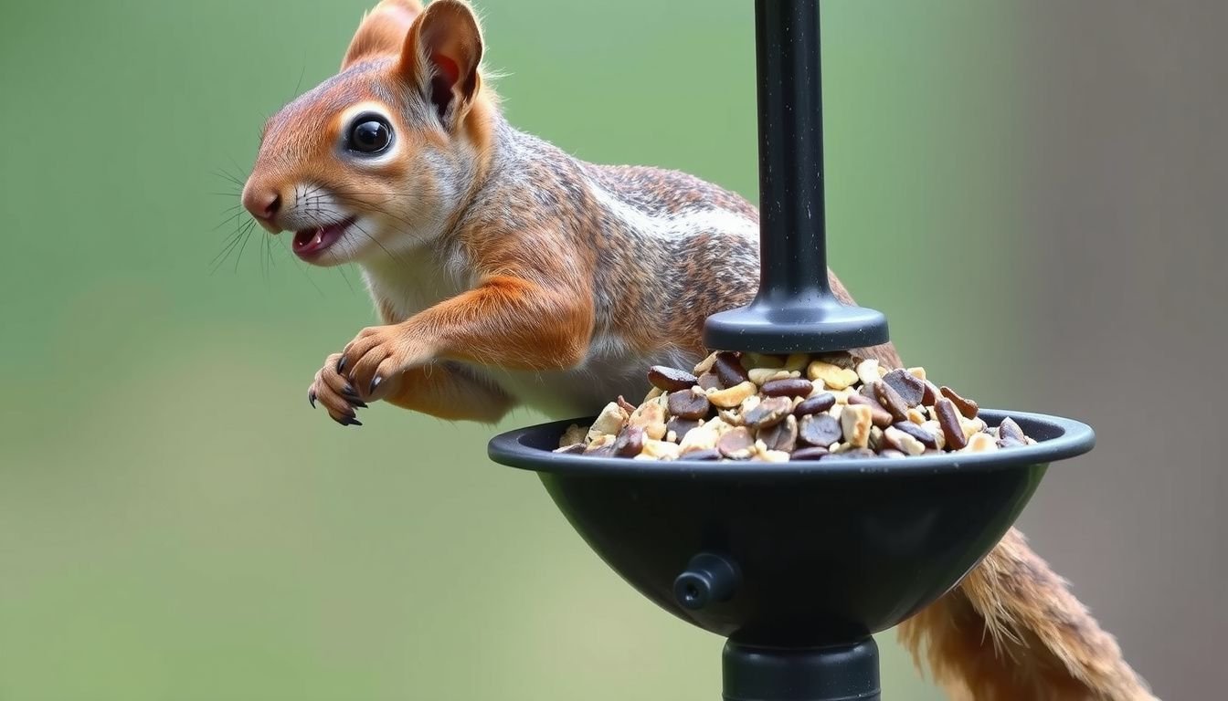 how to avoid squirrels in bird feeders