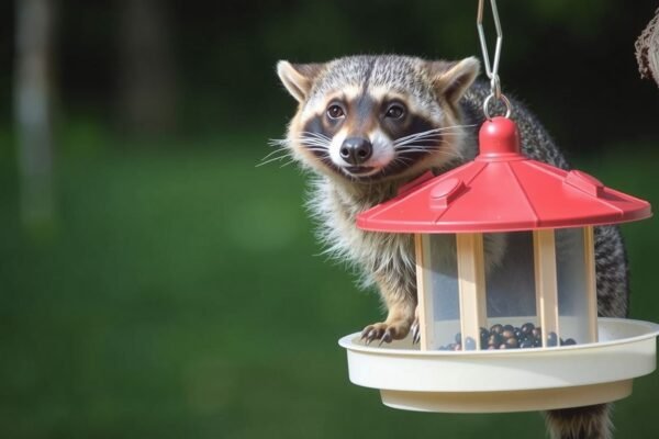 how to deter racoons from bird feeders