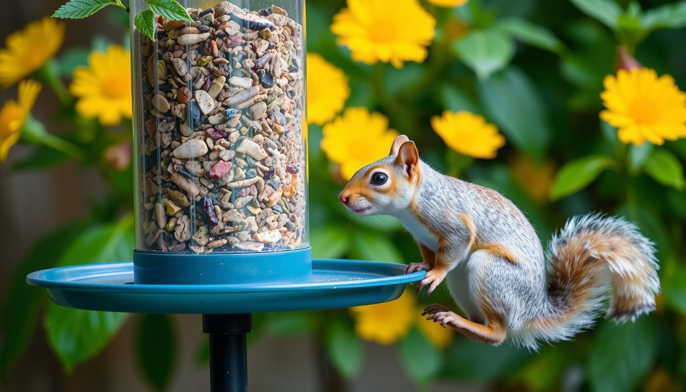 how to get squirrels away from bird feeders