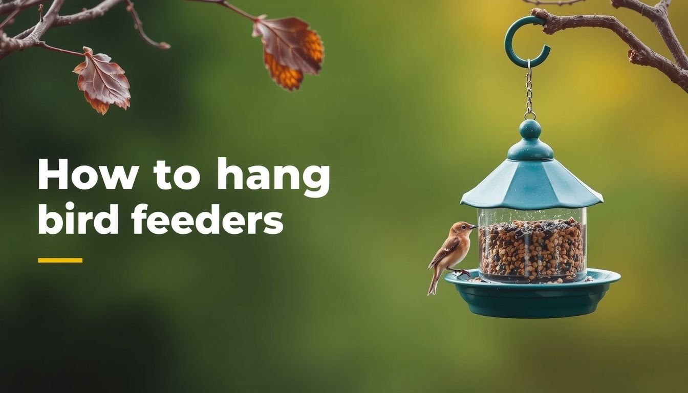 how to hang bird feeders
