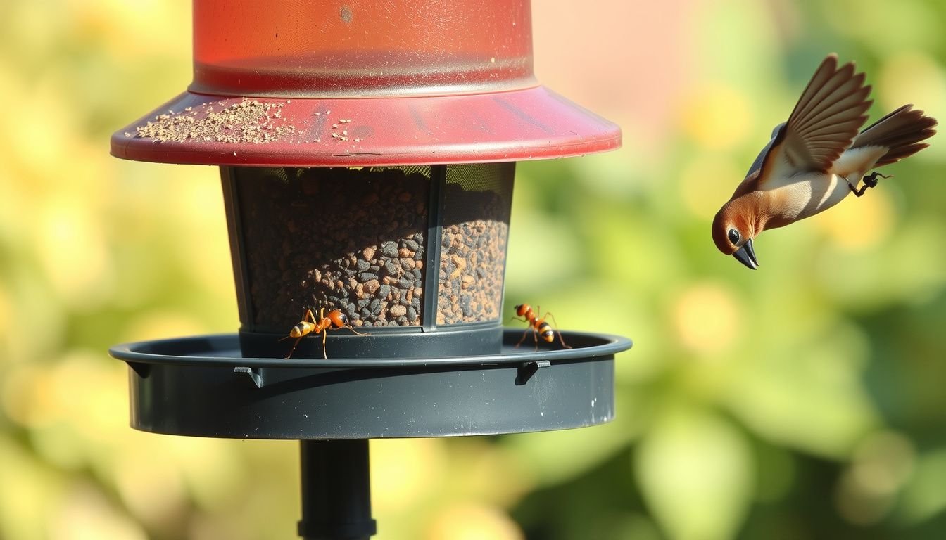 how to keep ants away from bird feeders