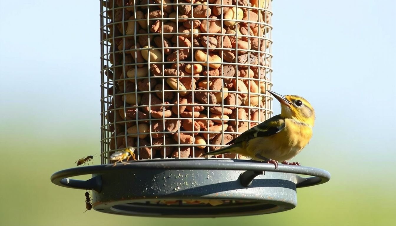 how to keep ants out of bird feeders