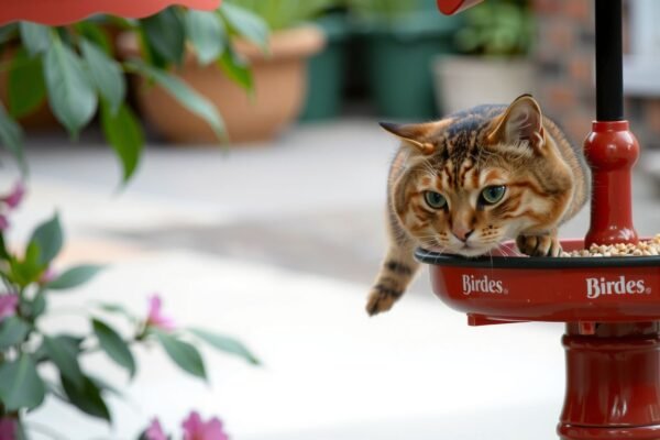 how to keep cats away from bird feeders