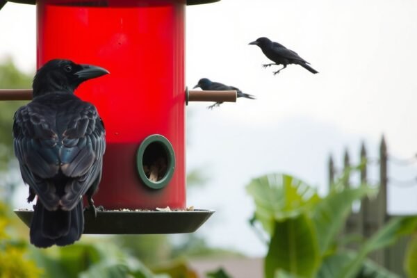 how to keep crows off bird feeders