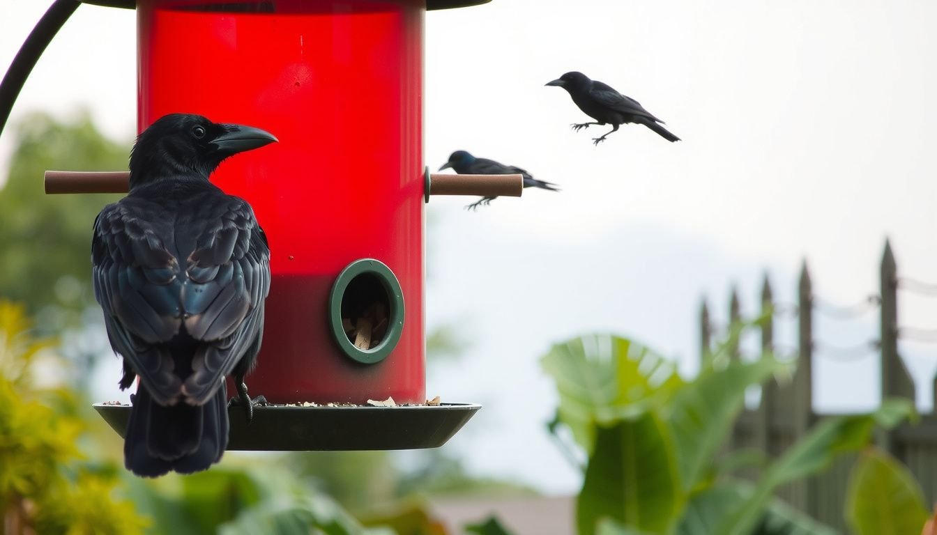 how to keep crows off bird feeders