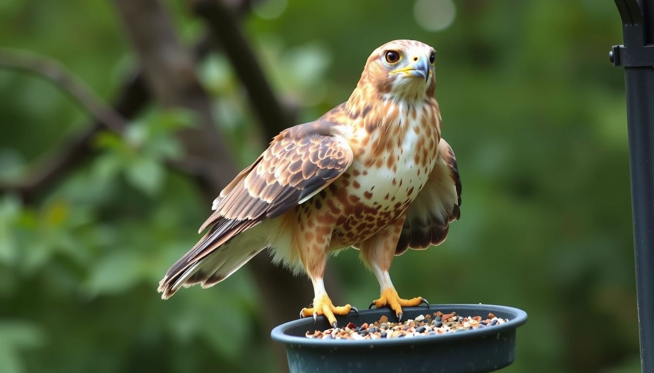 how to keep hawks away from bird feeders
