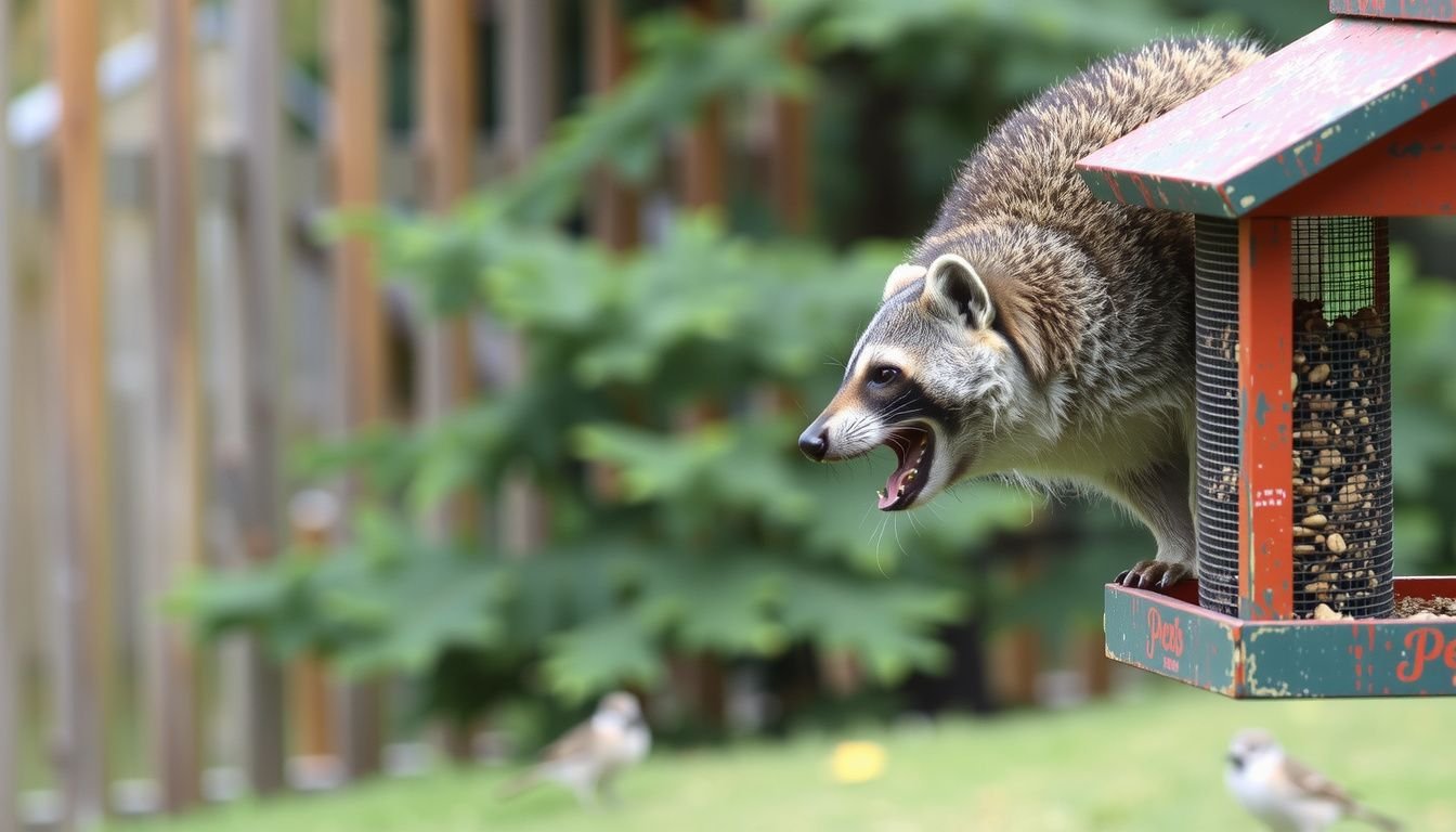 how to keep racoons out of bird feeders