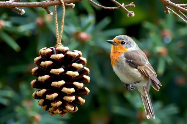 how to make pine cone bird feeders