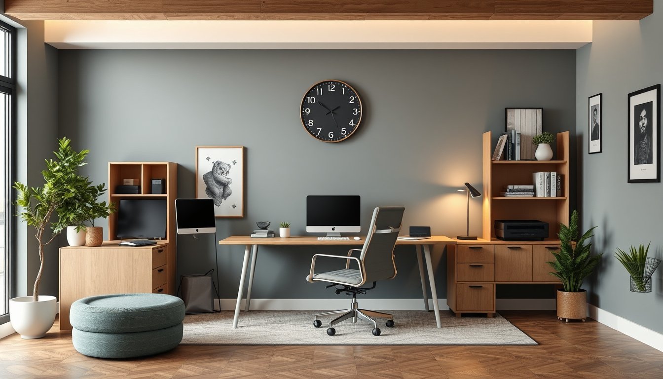 how to arrange home office furniture
