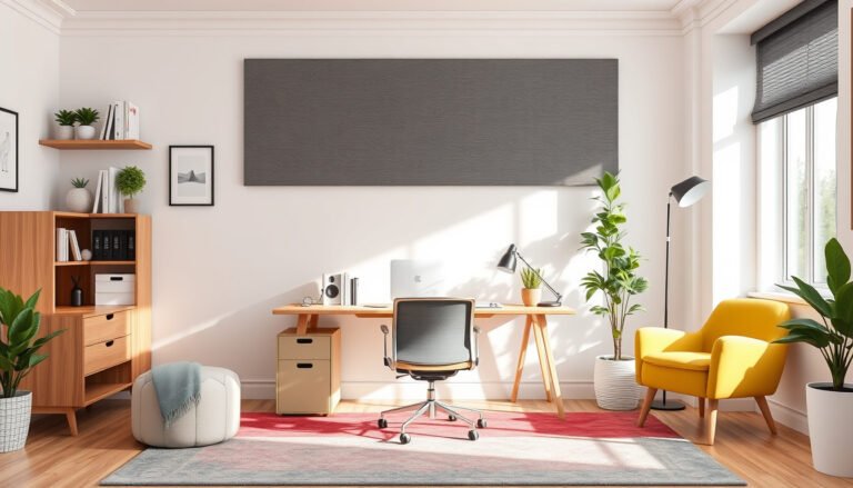 how to furnish a home office: a professional guide to layout, furniture, lighting, and storage