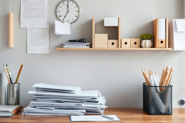 how to organize home office paperwork