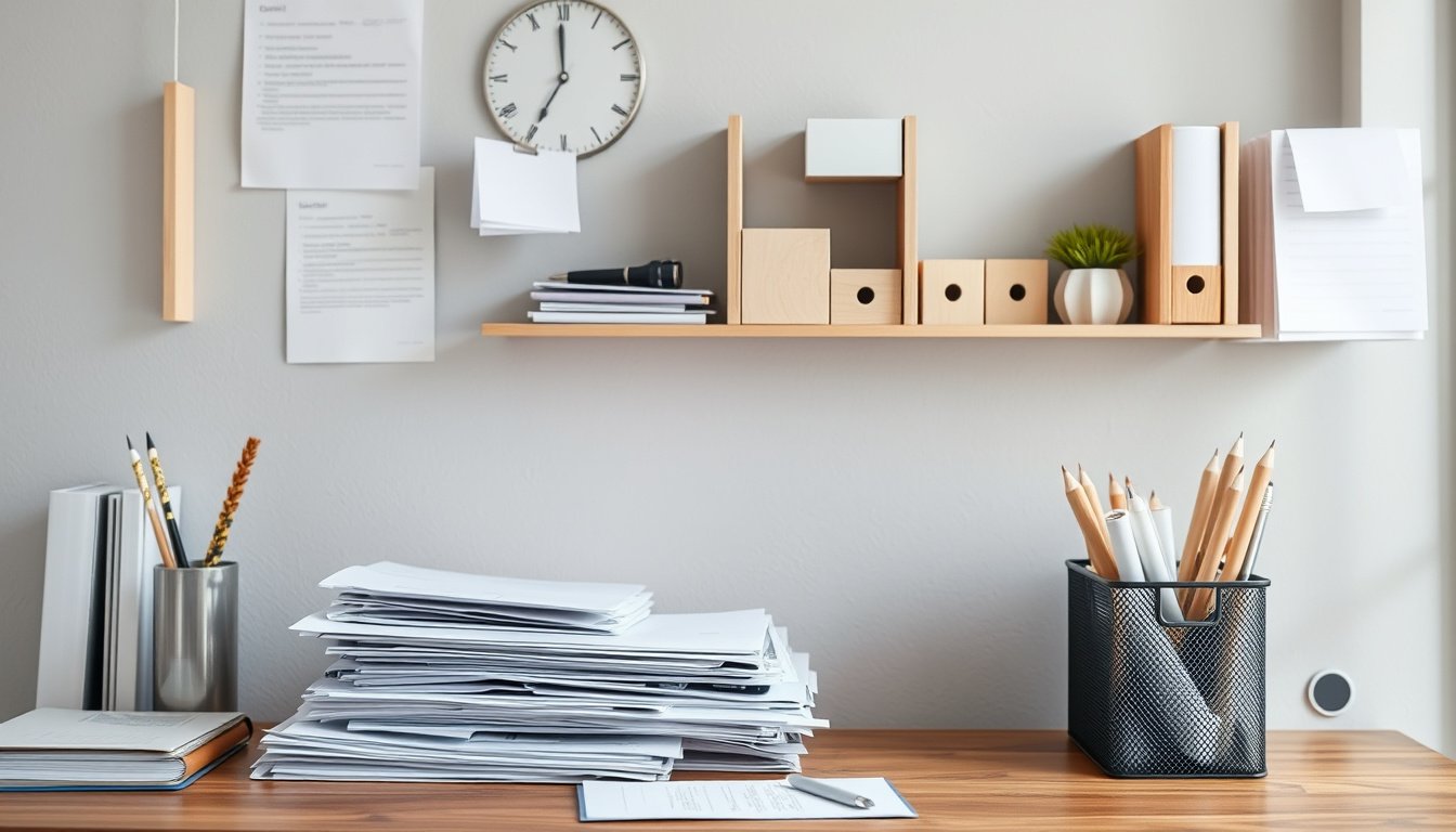 how to organize home office paperwork
