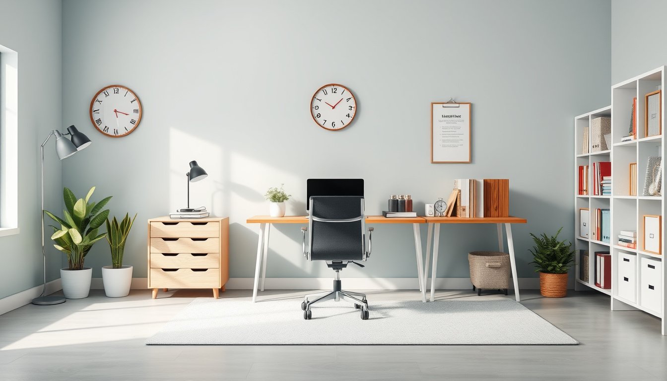 how to organize your office at home